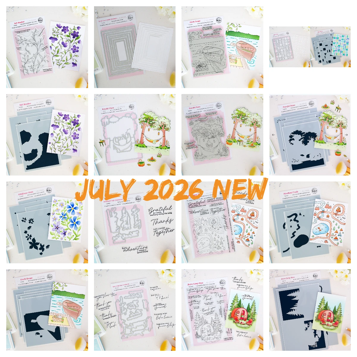 New Pinkfresh Season of Wonder Full Release Bundle Metal Cutting Dies Layering Stencils DIY Scrapbooking Album Stamps Embossing