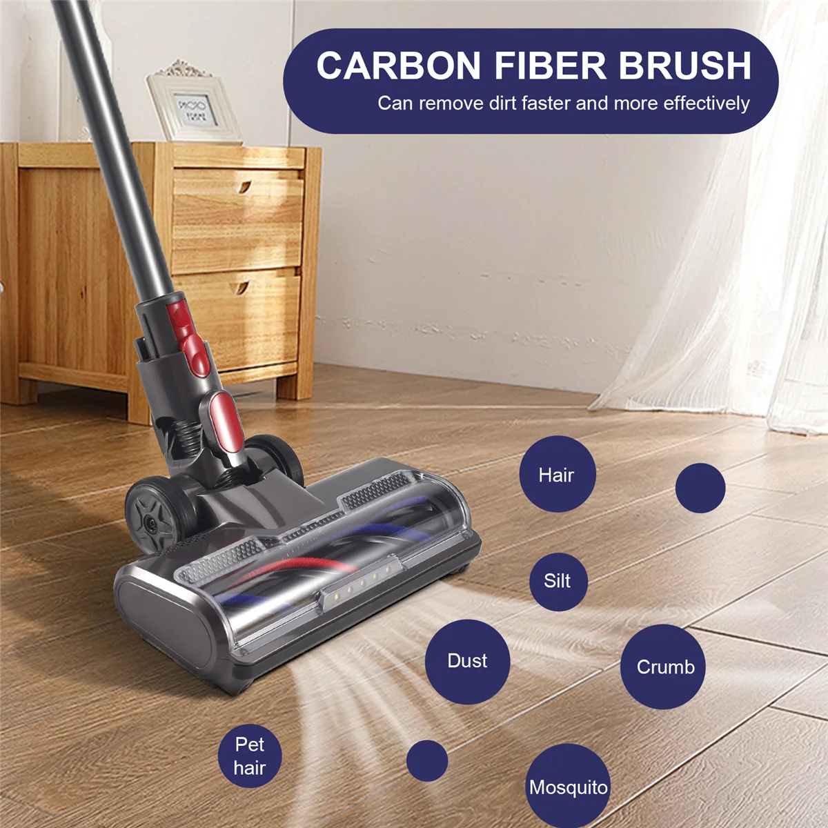 فرشاة كهربائية مع محرك مباشر لدايسون ، ملحقات مكنسة كهربائية ، فوهة أرضية ، V7 ، V8 ، V10 ، V11 ، V15