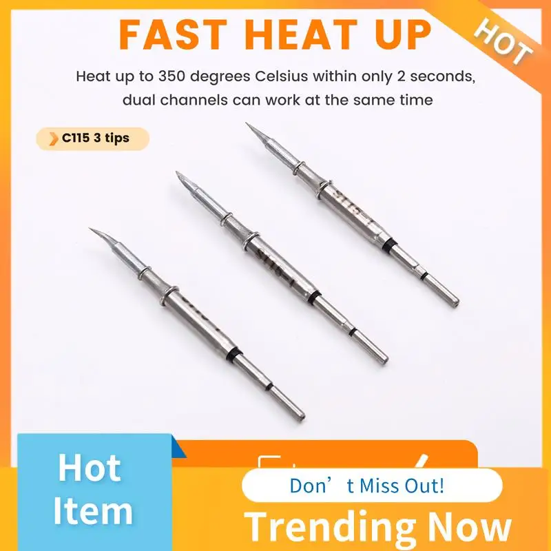 

CMHI-Compatible Soldering Station Handle C115 Soldering Iron Tips Replacement Tools Universal Soldering Table Iron Tips