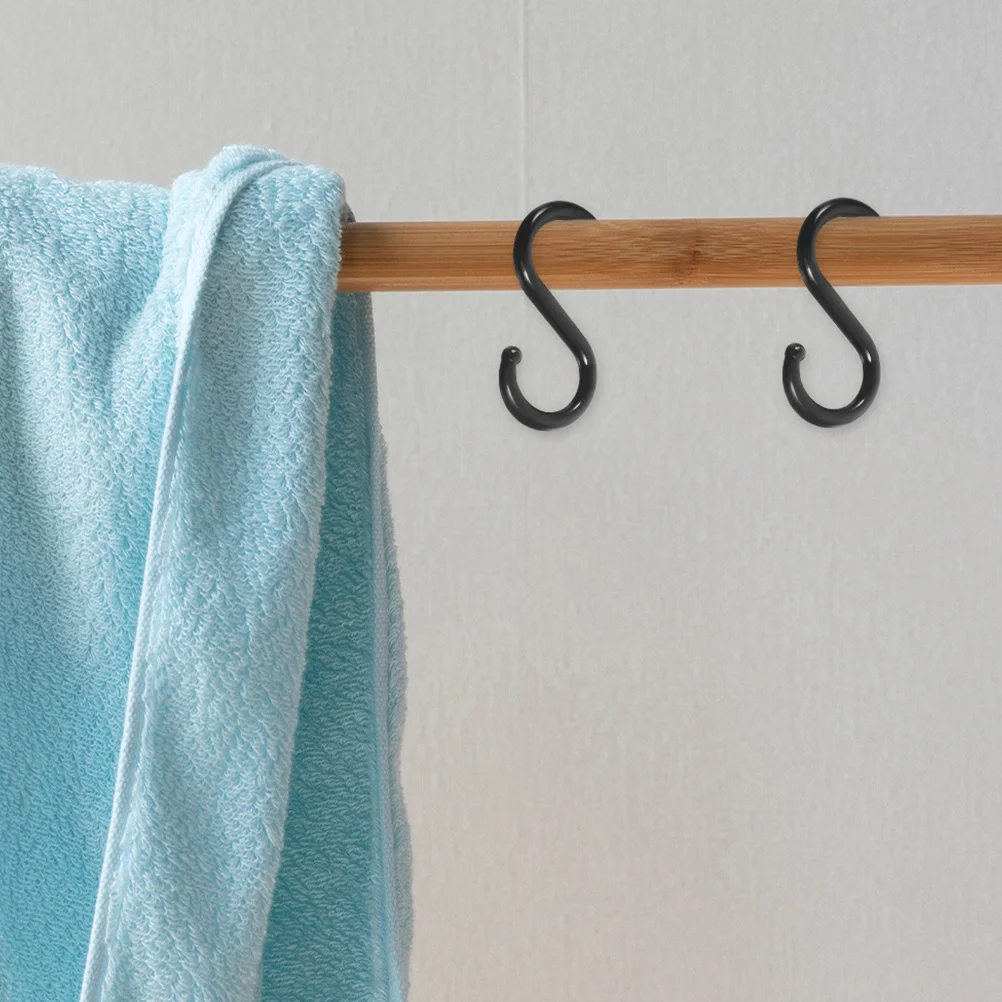 

50pcs S Hooks Plastic Hanger For Clothes Heavy Duty Home Organization Hook Multi-Purpose Storage Solution Kitchen