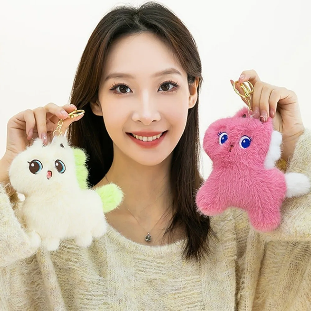 

Children Comfort Press To Sound Pony Pendant Soft PP Cotton Horse Keychain Portable Comfortable Horse Keyring Year of Horse