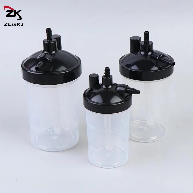 1Pcs Plastic Oxygen Bubbler Bottle Humidifier Water Humidification Bottle For Oxygen Regulator Concentrator Tool Accessories