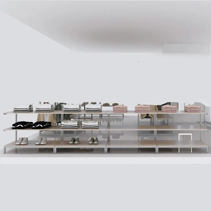 Custom Woman/Men Clothes Shop Decoration Boutique Supplies Clothes Display Rack Clothing Retail Shop Display Shelf Stand