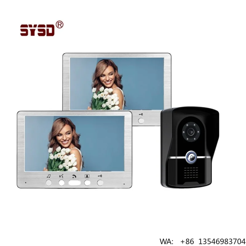 High Definition 7 Inch TFT Screen Water Resistant Video Door Phone Security Access Control System for Home Office or Villa Use