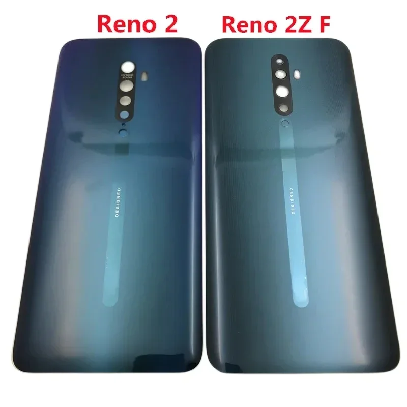 For Oppo Reno 2 2Z 2F Battery Cover Back Glass Panel Rear Housing Case With lenses Replacement Parts