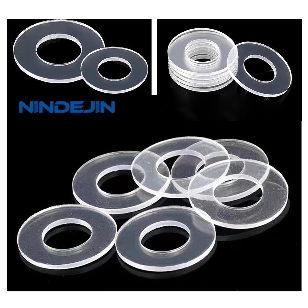 Nylon Doorzichtige Platte Ring 1.2mm-12mm Transparante Pakking Afdichtring PVC Plastic Ring Spacer voor Douchedeur handvat Waterleiding