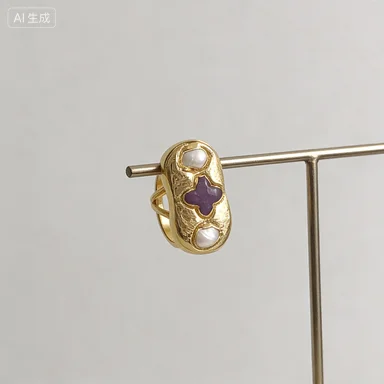 

Кольцо WT-MPR154 с разноцветными камнями и пресноводным жемчугом, крупные подвески, позолота 18 карат, для унисекс-вечеринок, украшенное.