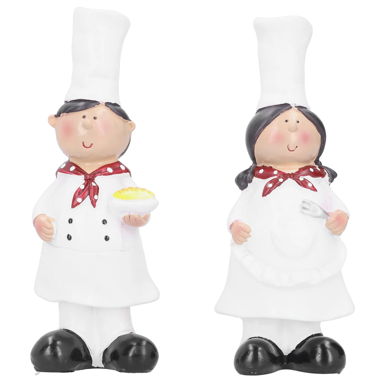 

Resin Couple Chef Figurine Sculptures Desktop Decor Statues For Kitchen Bar Cabinet Bakery Decoration Gift