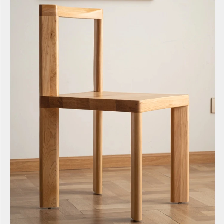 Chaise de salle à manger moderne en bois de cyprès massif, avec dossier créatif pour la maison et le bureau, pour la cuisine et le salon