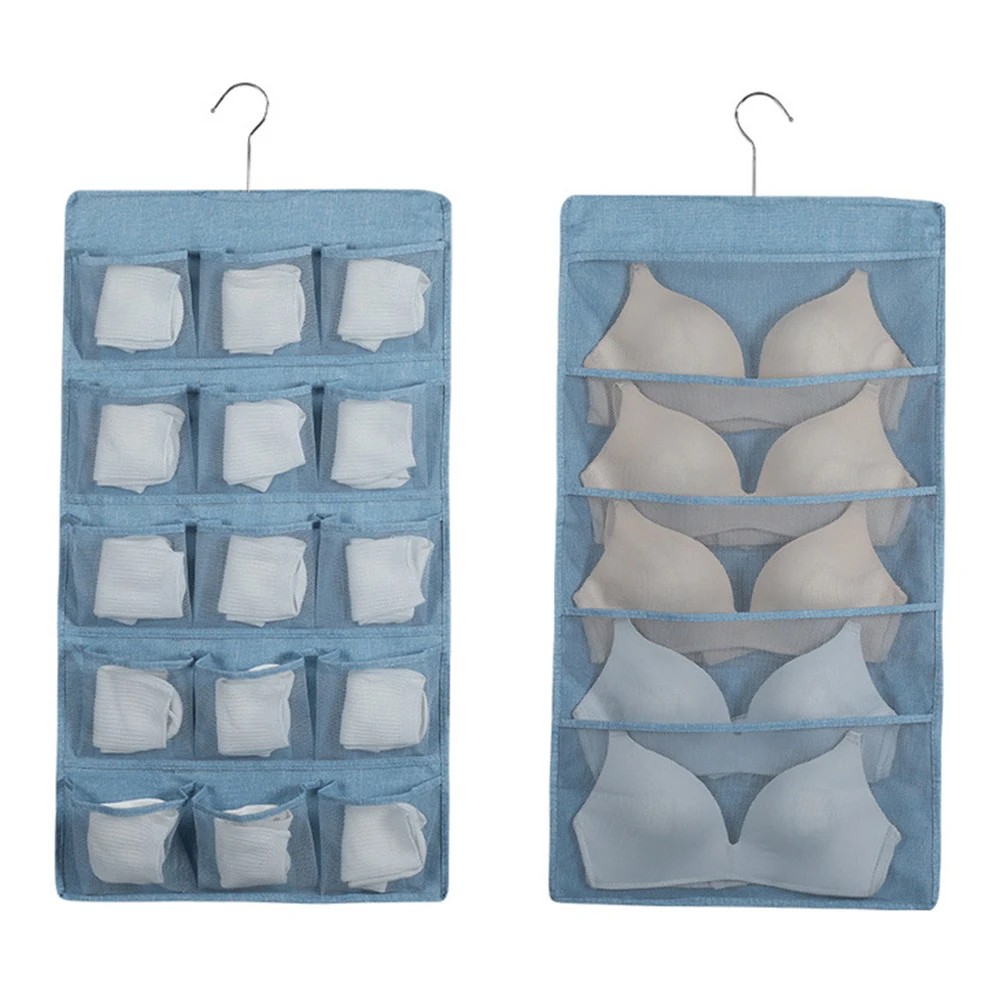 

Underwear Storage Bag Double Sided Hanging Organizer Wardrobe Travel Bags Home Bedroom Dormitory Oxford Cloth