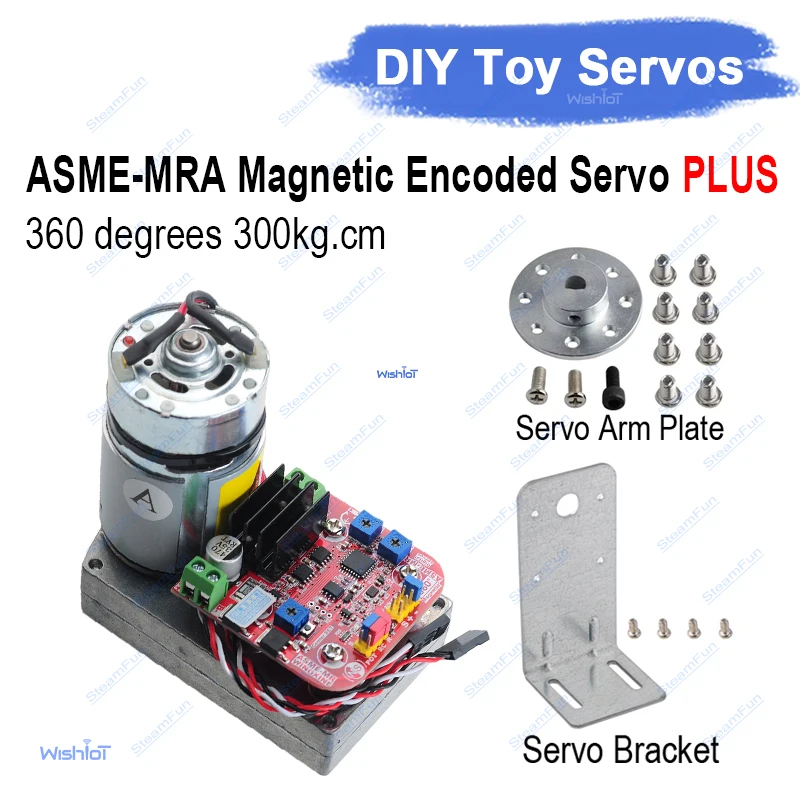 ASME-MRA 300kg.cm High Torque Servo Magnetic Encoded 360 Degree Digital Servo Thickened for Robot Arm Valve Control