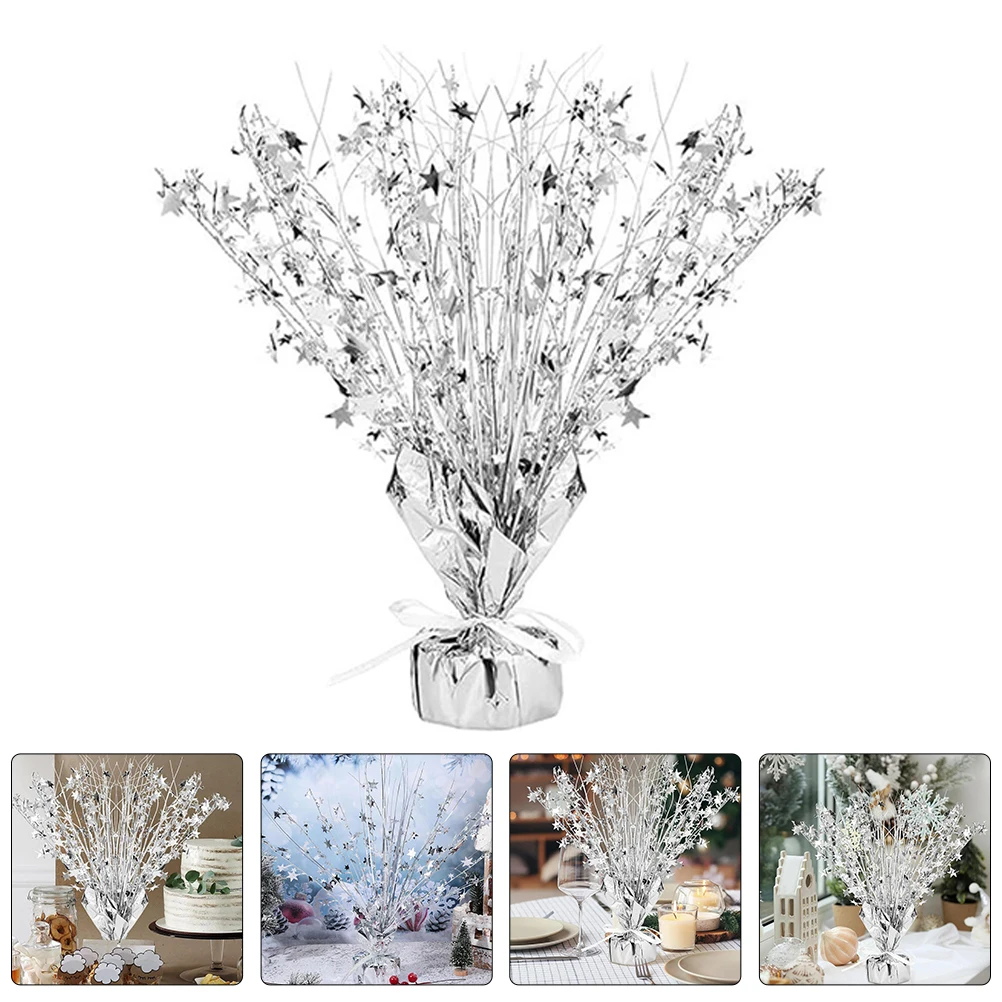 

Metallic Foil Star Table Decoration Silver Centerpieces Party Supplies Holiday Bulk Wedding Baptism Truck Theme Events