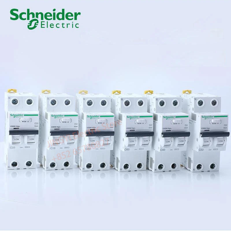 Schneider Acti9 iC65N Vigi+2P RCBO C curve Integrated leakage protection circuit breaker A9D65216 A9D65220 A9D65225 A9D65232