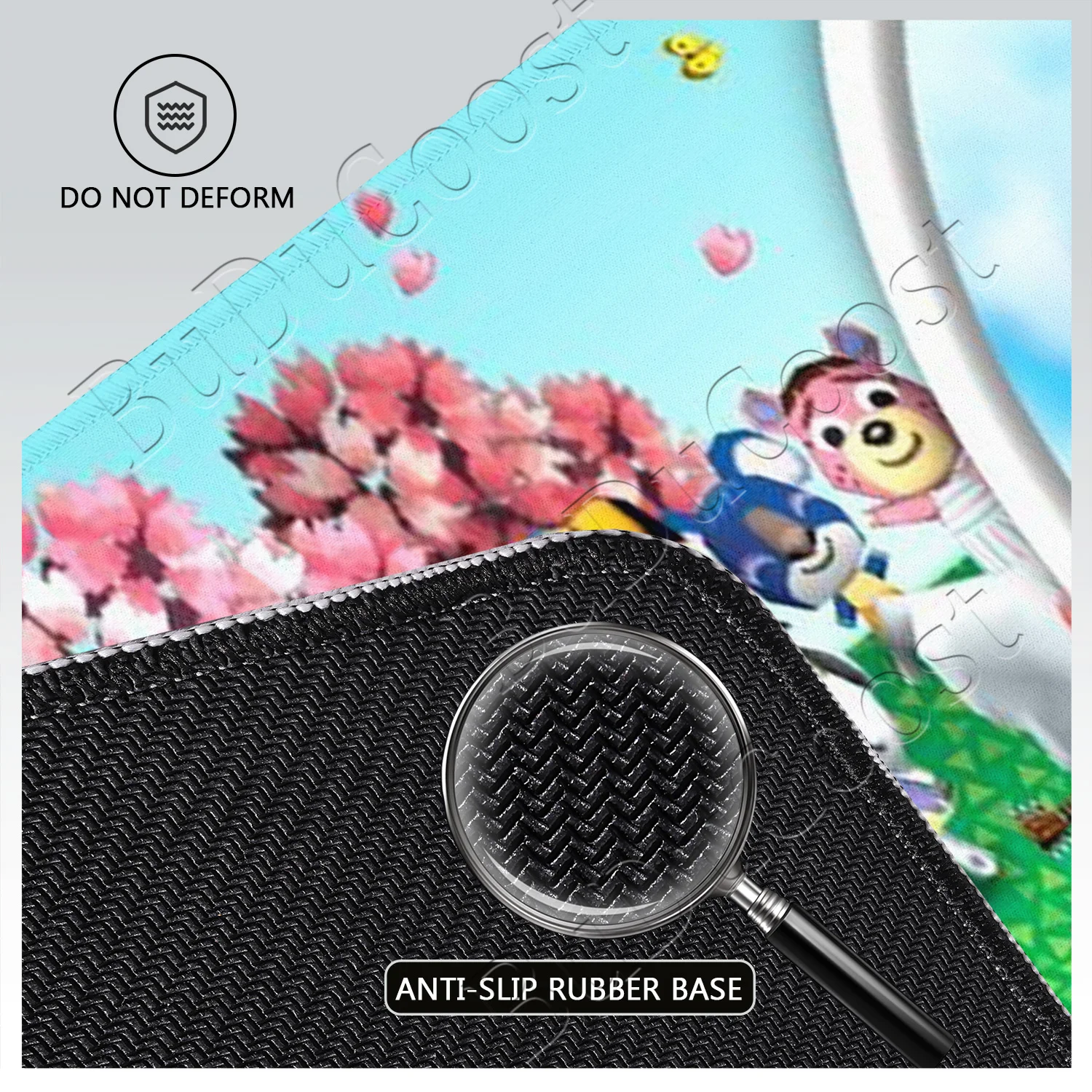 Large Animal Crossing‌ Kawaii Mouse Pad Non-Slip base Gaming Cute Cartoon Office e-sports Mousepad HD Printing overlock Desk Mat view 6
