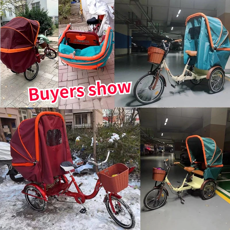Folding Awning for Electric Tricycle Waterproof Sunshade Shed Canopy Pedal Tricycle Motorcycle Cover Rain Sun Protection