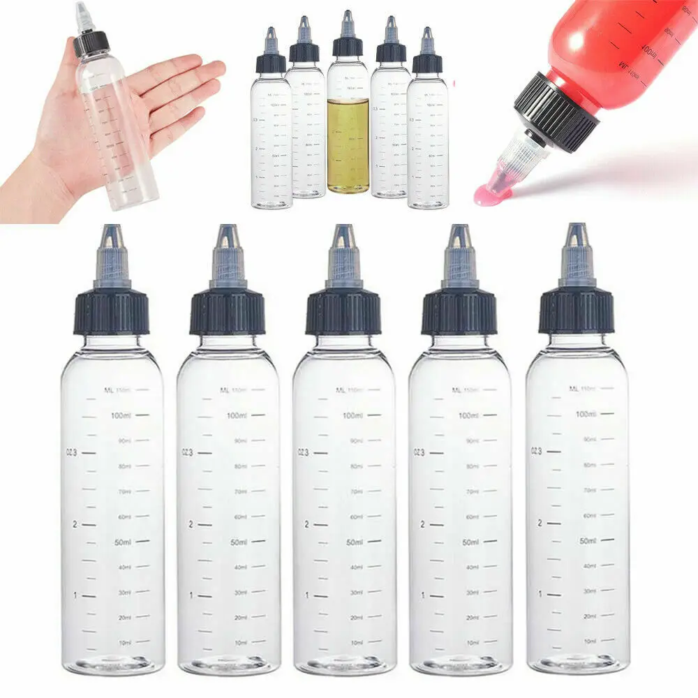 25Pcs 30/60/100/120ml PET Plastic Dropper Bottles Empty E Juice Liquid Containers Refillable Oil Bottle with Screw Cap