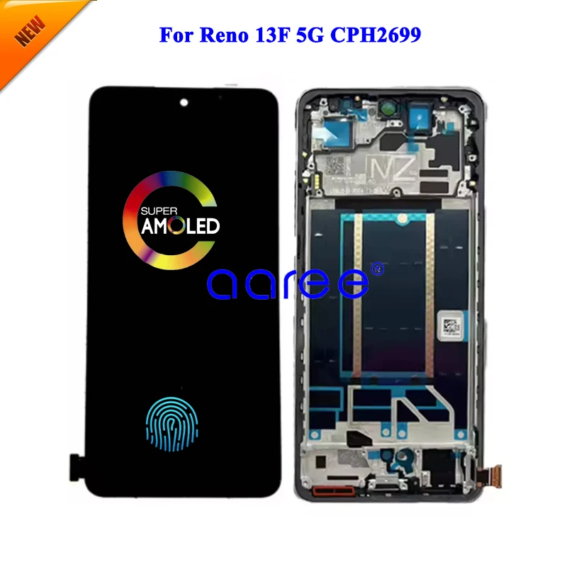 Pantalla AMOLED LCD nueva para Oppo Reno CPH2699 13F 5G, con táctil y digitalizador 2