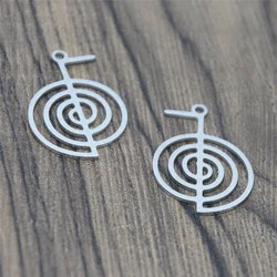 5pcs/lot Reiki Cho Ku Rei Reiki Symbol charm Reiki Healing Art Attunement symbol Stainless steel Charm pendant 31x21mm