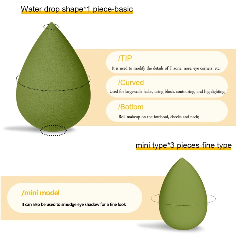7 sztuk/zestaw nowy zestaw gąbek do makijażu twarzy uroda kosmetyczny puder do pudru do podkładu krem korektor narzędzia do makijazu