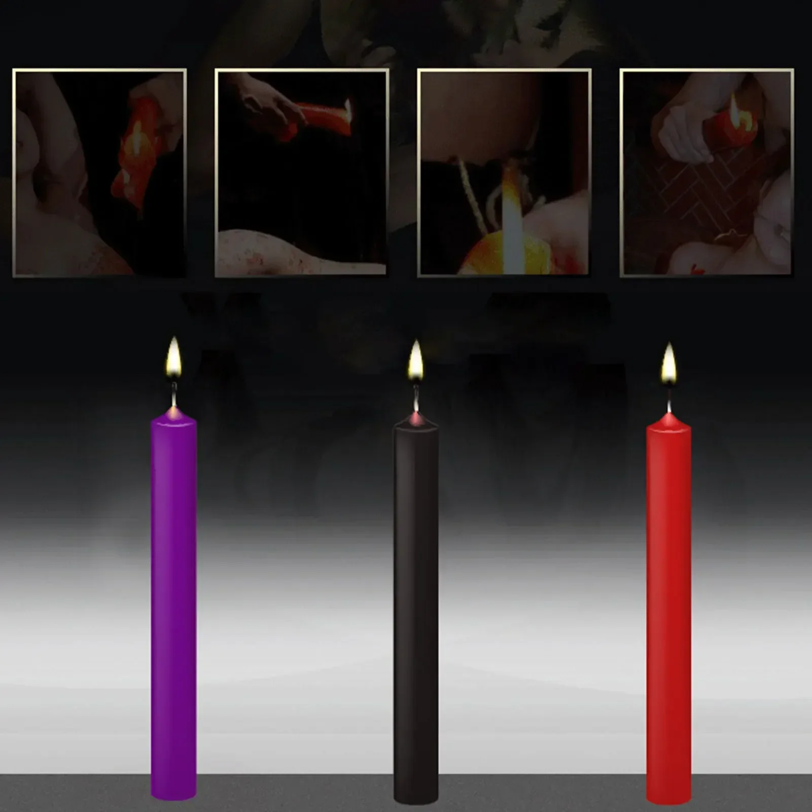 3PCS/Box Low Temperature Candle,Romantic Passion Play Sex Candles for Couple,Relaxation Flirting Sex Wax for Adults Game Toys