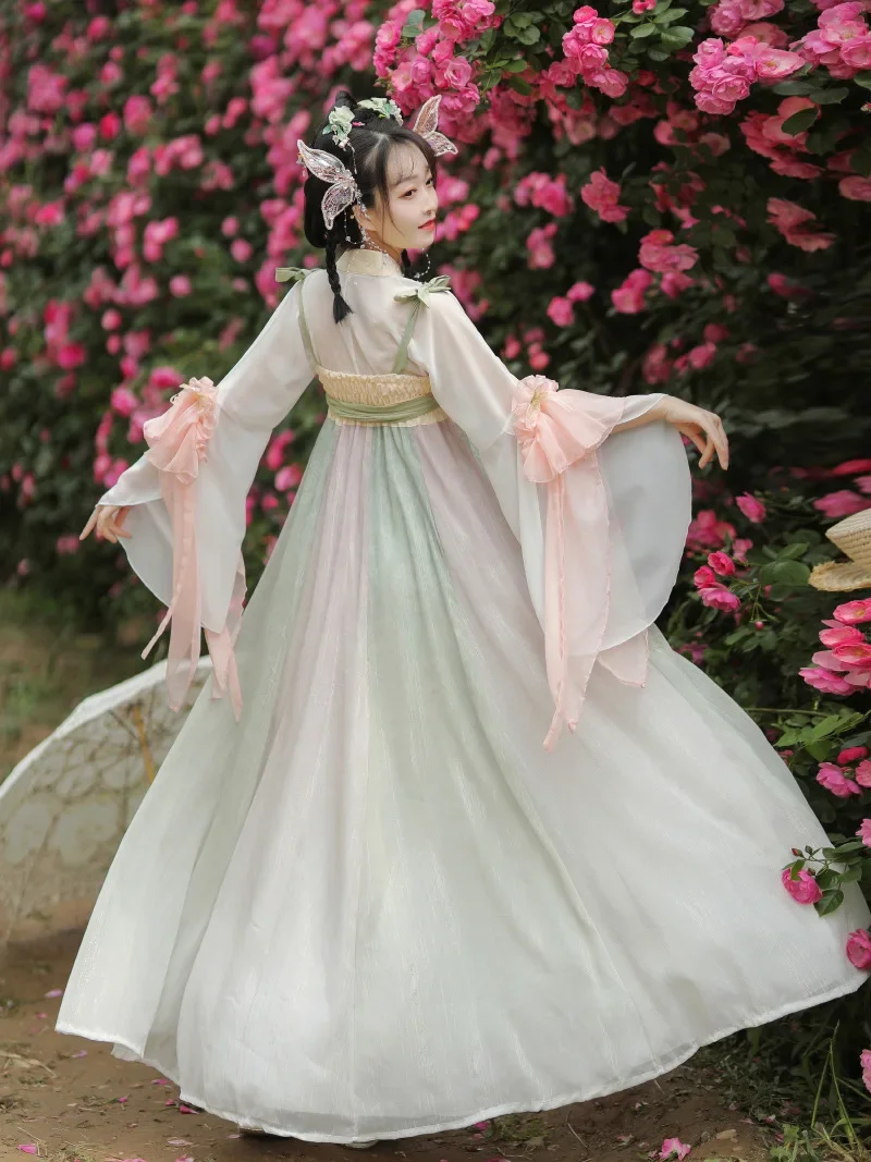 

JY16 Hanfu женский новый лотосовый язык Han элементы летняя улучшенная версия супер феи древний костюм