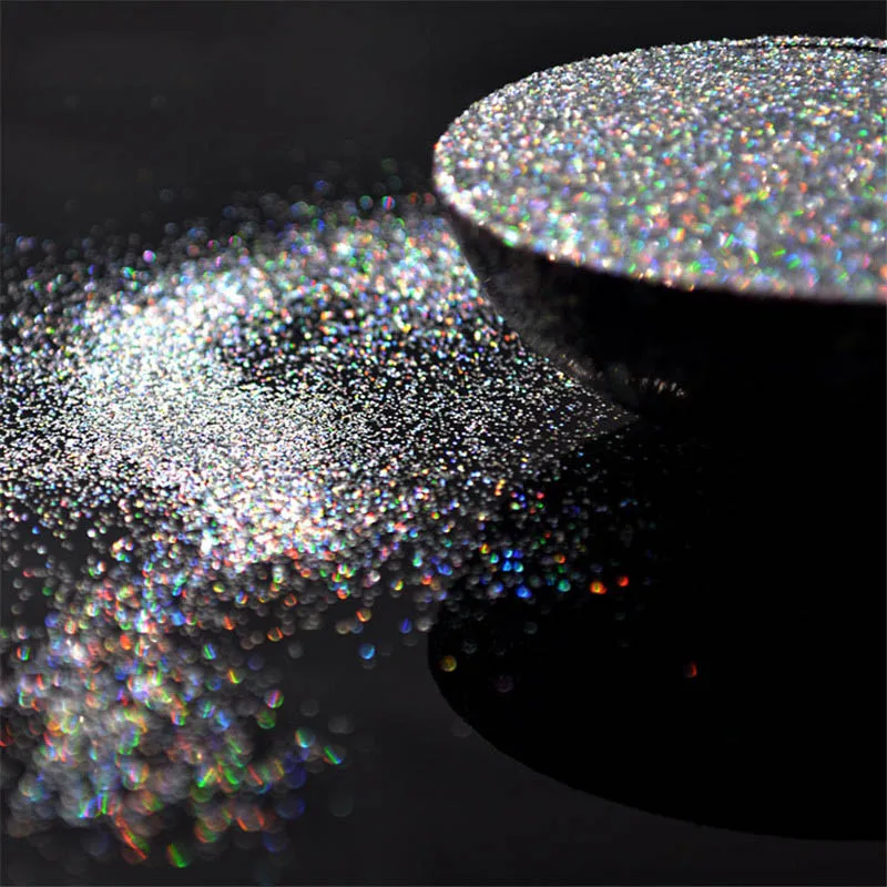 Wholesale   0.2mm(1/128) 008 loose 50grams hologram glitter, nail glitter powder dust polyester glitter for nail art glitter#J12