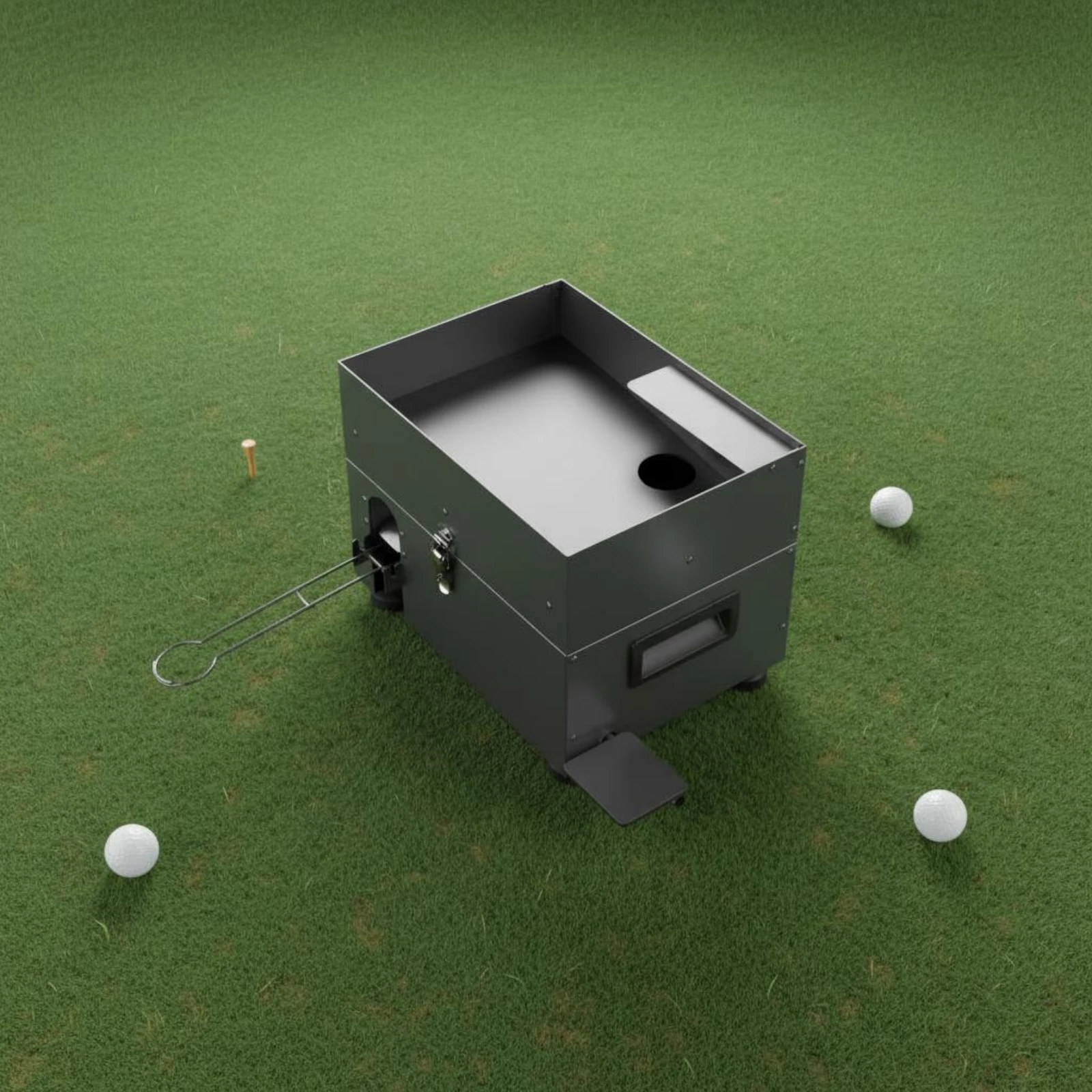 

Semi Automatic Golf Launcher Large Capacity Golf Ball Launcher Feeder Sports Equipment Light Press Launch Tooltool-Less Setup