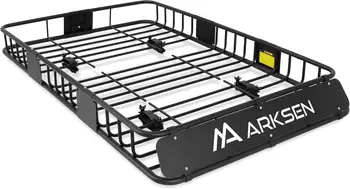 64x39 นิ้ว Universal Heavy Duty แร็คหลังคา Cargo พร้อมส่วนขยายรถผู้ถือกระเป๋าเดินทาง Carrier ตะกร้าสําหรับ SUV,