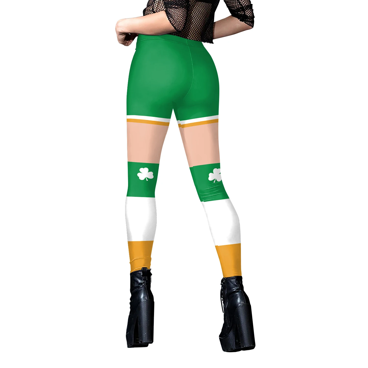 Green St.Patrick's Day spodnie z nadrukiem Cosplay damskie spodnie 3D wiosna jesień moda damska legginsy obcisłe spodnie do jogi