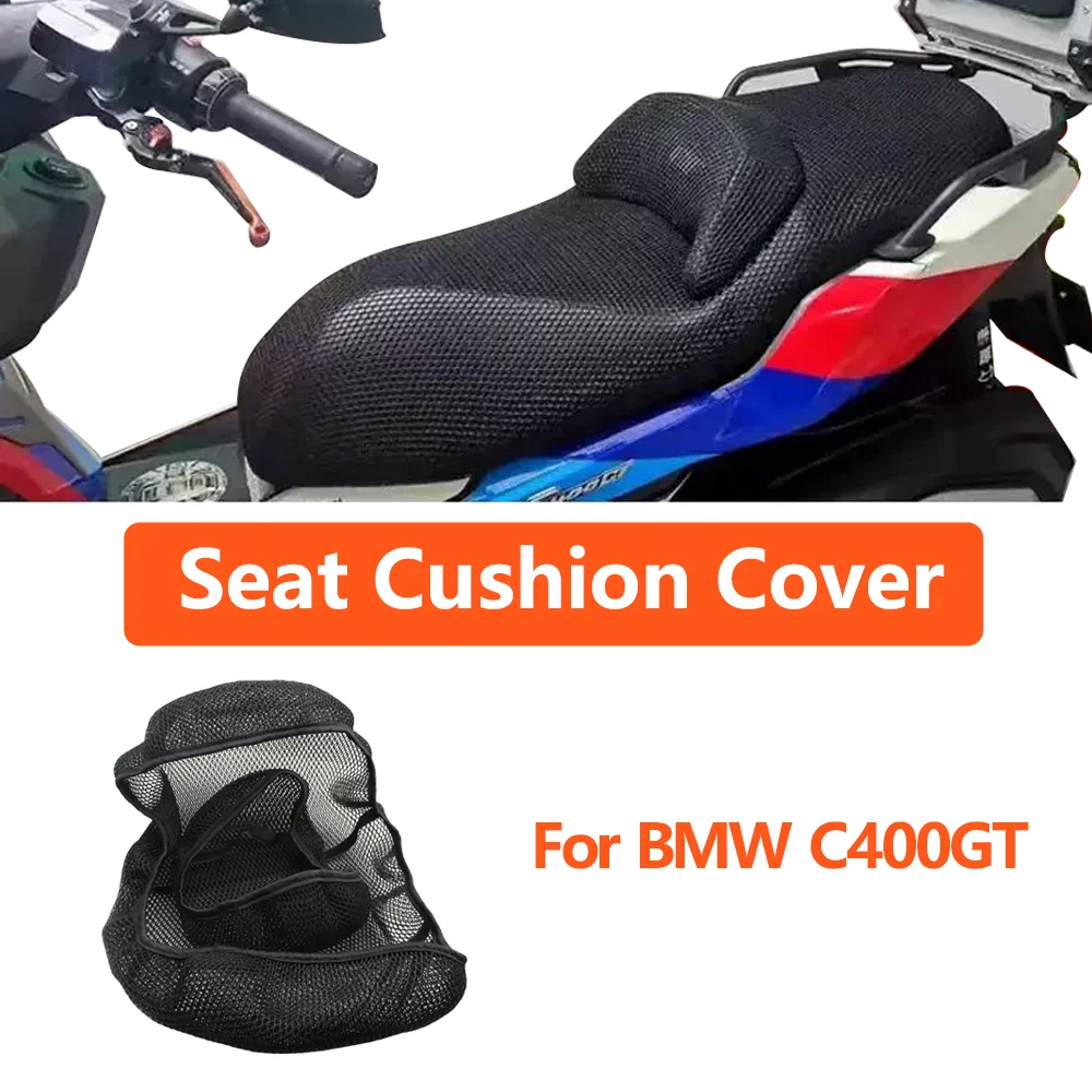  For BMW C400GT C400 GT Motorcycle Accessories Mesh Breathable Seat Cushion Saddle Non-Slip Protection Seat Cover