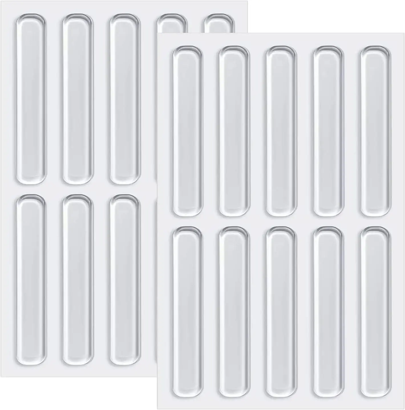 20 Pcs Furniture Bumpers, Cabinet Door Bumpers Clear Silicone Bumper Strips, 2.5