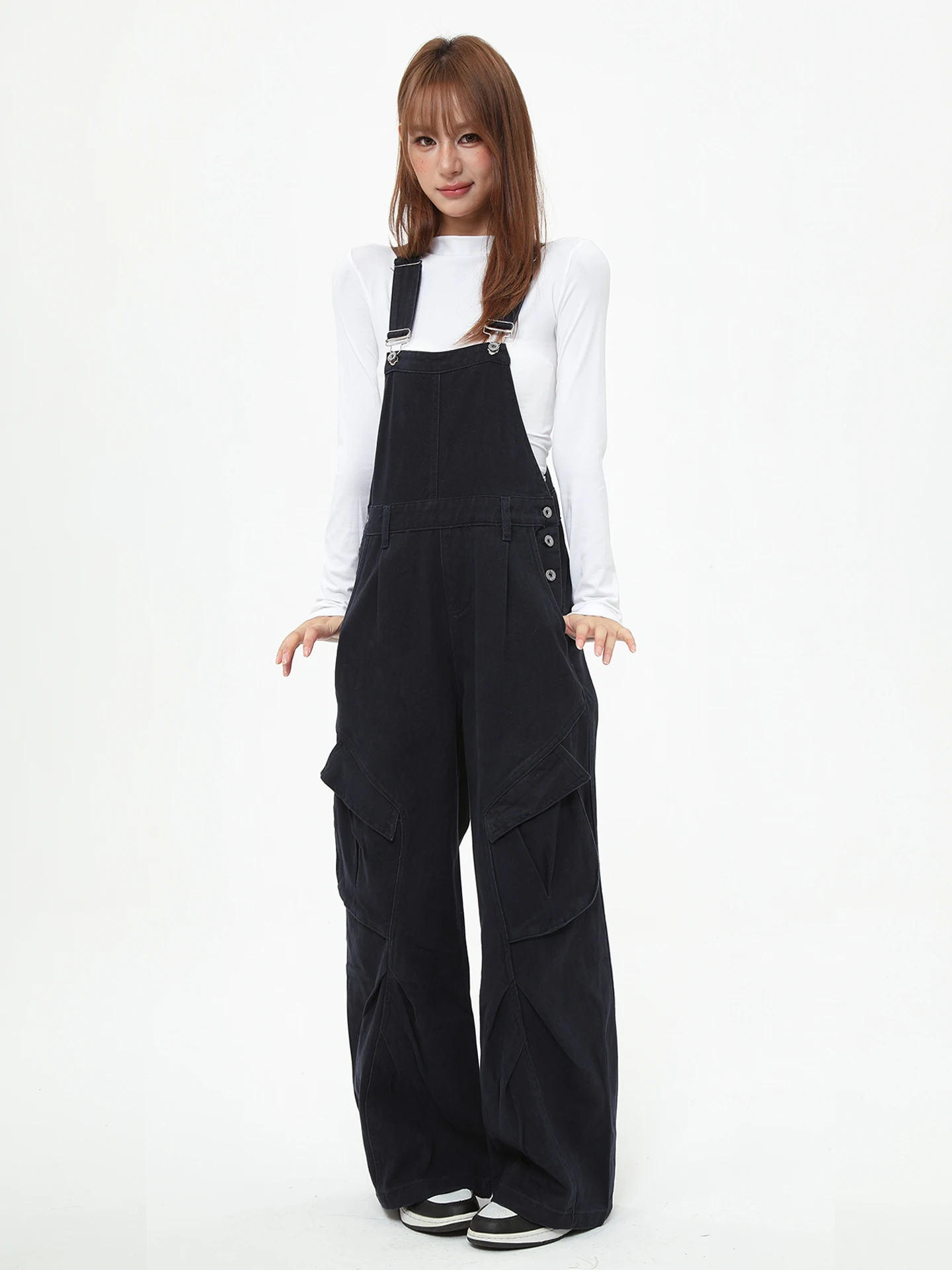 

Мужской джинсовый комбинезон в американском ретро-стиле, свободного кроя, с широкими штанинами, из хлопка, с высокой талией, модель Start the End