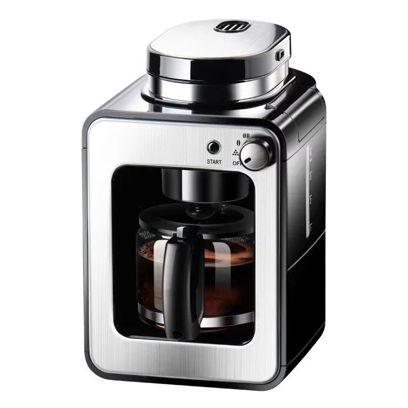 Freshly ground coffee machine, household automatic all-in-one machine, American small electric grinding dual-purpose