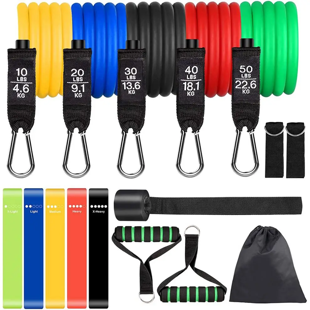 

Resistance Bands Set Exercise Bands Ankle Straps for Resistance Training With Door Anchor 1