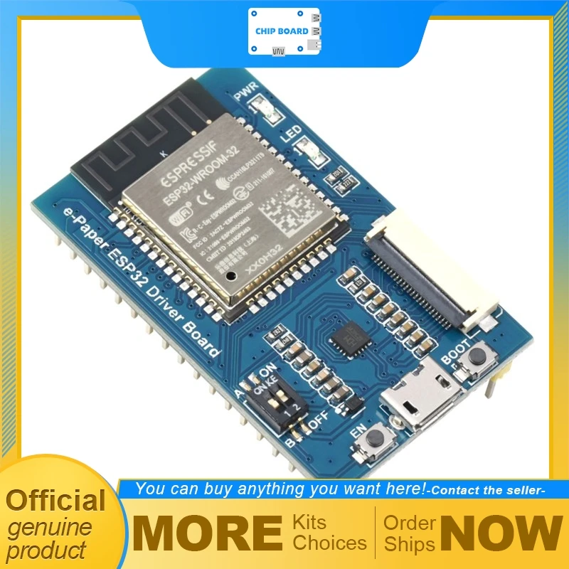 

Waveshare ESP32 Epaper Driver Board WiFi Bluetooth SPI Interface for Waveshare ePaper Panels Arduino Compatible