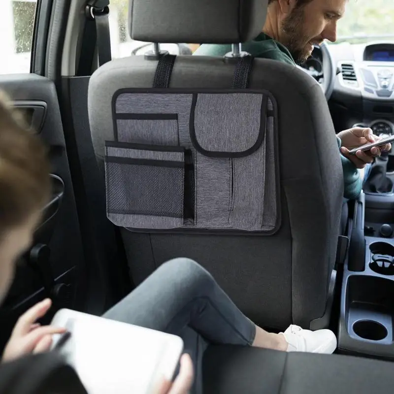 Automotive Seat Back Organizers Tear-Resistant Vehicle Organizers Multi-Functional Seat Back Protectors For Kids Travel