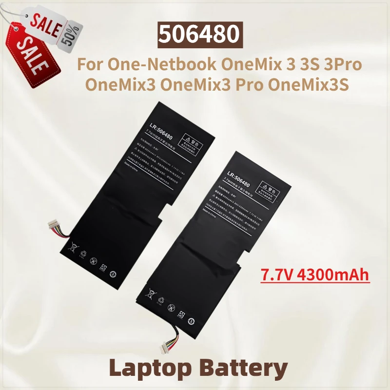 

506480 Laptop Battery 7.7V 4300mAh for One-Netbook OneMix 3 3S 3Pro Replacement Battery Brand-New High Quality