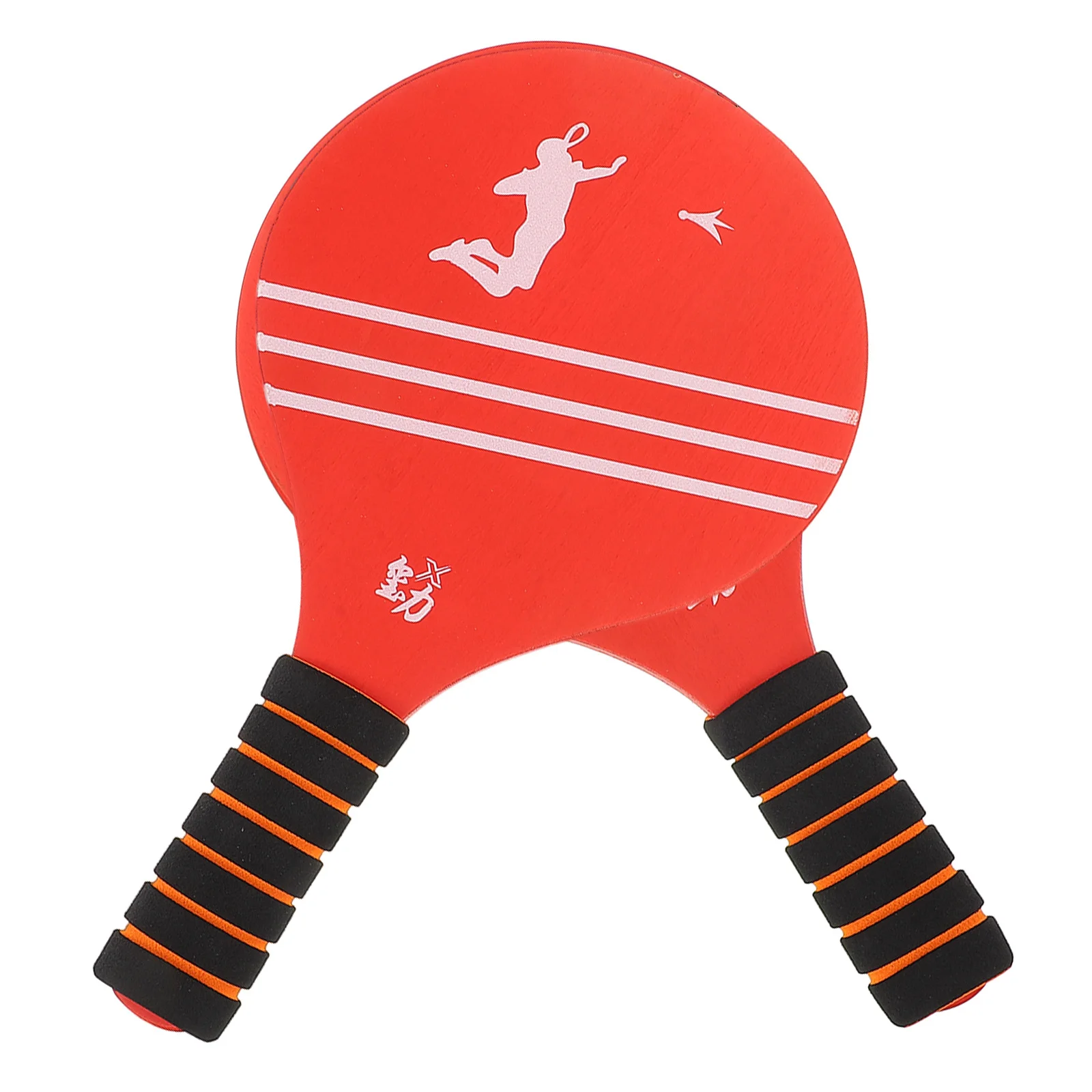 ไม้แบดมินตัน 2 ชิ้น ไม้พายด้ามสั้น ไม้แบดมินตันสีสดใส น้ำหนักเบา ชุดไม้พายสำหรับกีฬา