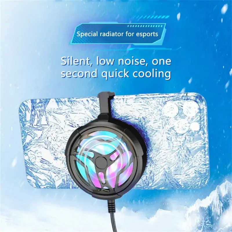 Mini Smart Phone Cooling Fan Turbo Gaming Mobile Gamepad Cooler Fan Cell Phone RGB Cool Heat Sink Radiator for Mobile Phone