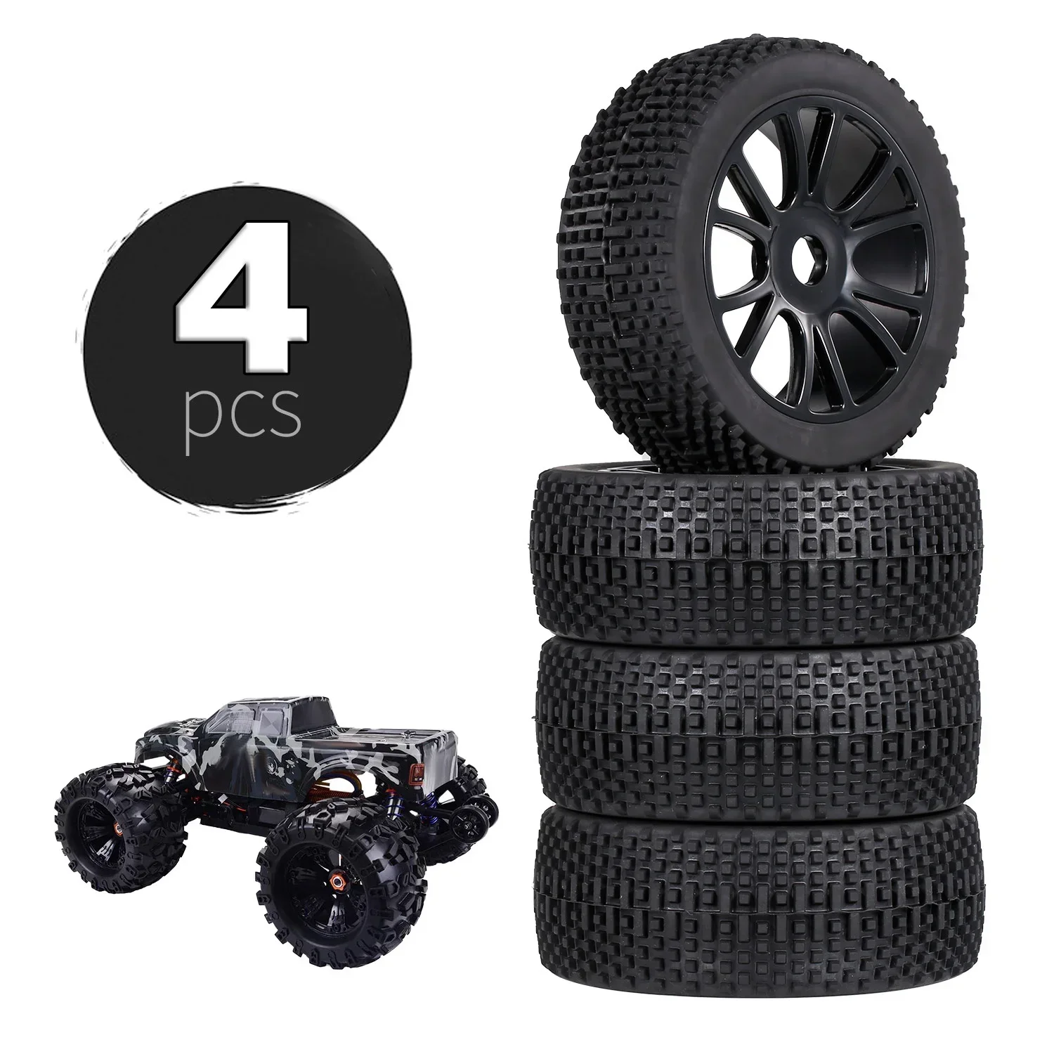 RC 1/8 Off-Road รถ Buggy ยางรถบรรทุกยาง 112 มม.ยางพลาสติกล้อ Hex อะแดปเตอร์ 17 มม.สําหรับ 811 8sc 94885 84-801