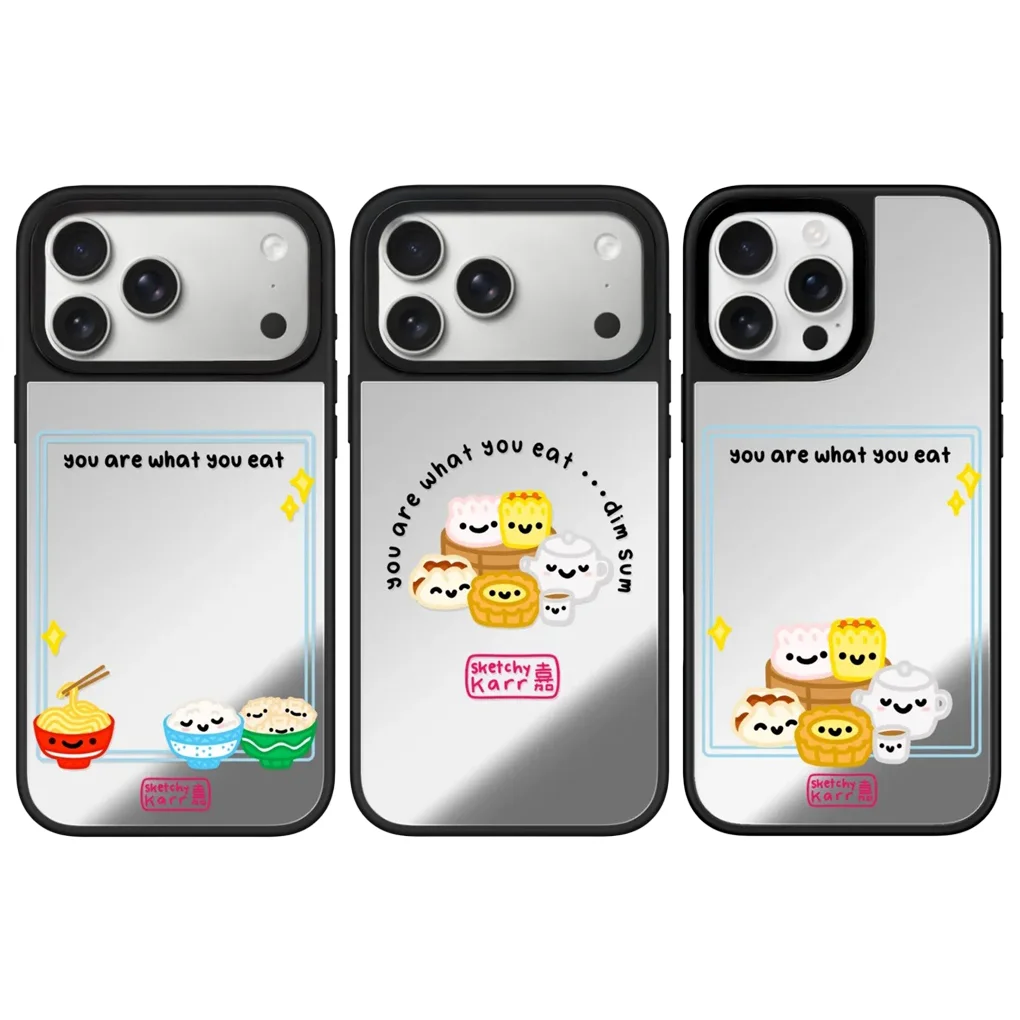 

You Are What You Eat Mirror Surface Magnetic Case: Compatible with IPhone 17 16 15 14 13 12 Pro Max 17 Air