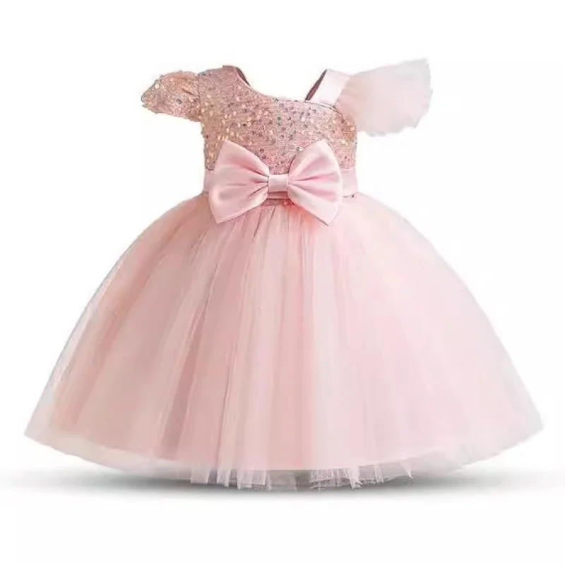 Children's Dress Princess Dress Fashionable Stylish Girl Toddler Cross-border Little Flower Girl Baby One Year Old Birthday Even
