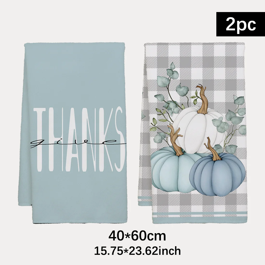 40x60cm Autumn Pumpkin Series Tea Towel Kitchen Dishcloth Pumpkin  Pattern Fall Color Pumpkin Plaid  Cleaning Cloth Gift Decor
