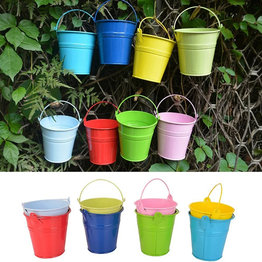 

20pcs Mini Tinplate Bucket Small Flower Bucket Tinplate Flower Bucket Mini Plants Bucket Mini Iron Bucket