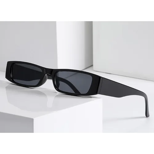 Nuevas gafas de sol rectangulares pequeñas Retro para mujeres y hombres, gafas de sol con montura cuadrada estrecha, diseño de marca Vintage, gafas con protección UV400