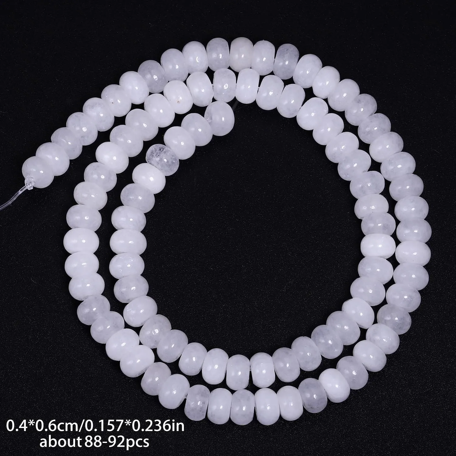 4x6mm Natürliche Abacus Rondelle Jade Quarz Perlen Stein Flache Runde DIY Charms Armbänder Lose Perlen Für Schmuck Machen liefert – Detail 6