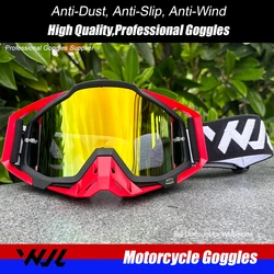 WJL Best Adventure Motorcycle Goggles Motocross Sunglasses MTB ATV Off-Road Glasses Mask Windproof Protection Skiing