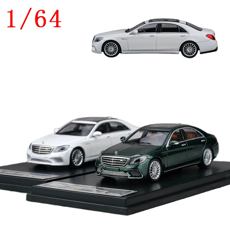 Diecast 1/64 escala modelo de carro mercedes benz s65 amg liga modelo de carro benz w222 jogar veículos brinquedos para meninos caixa original