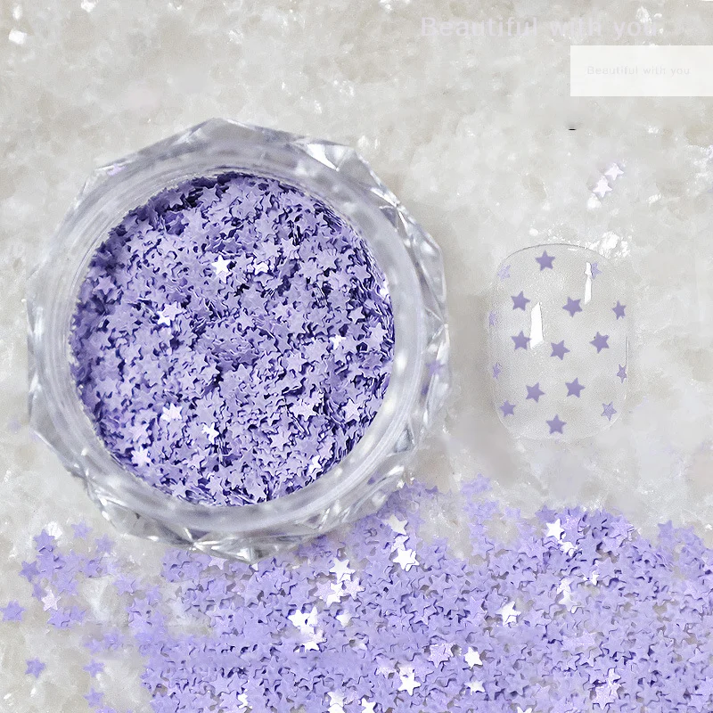 1Jar 1mm Mini Sprankelende Ster Nagel Glitter Fonkelende Nageldecoratie Nagelsalon Ontwerp Leuke Accessoires DIY Nail Art Design