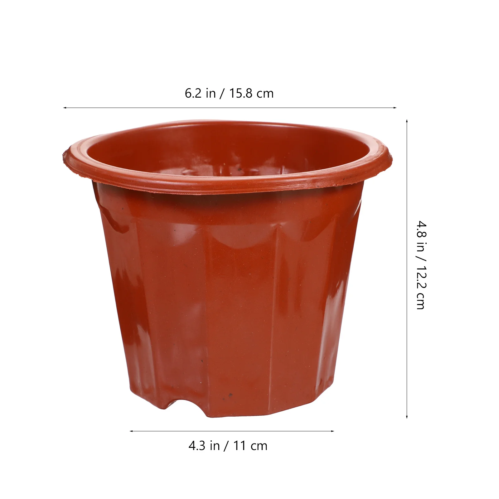 

25pcs Corner Planter Brick Red With Drainage Holes Modern Plastic Flower Pot For Indoor Outdoor Garden Nursery Use